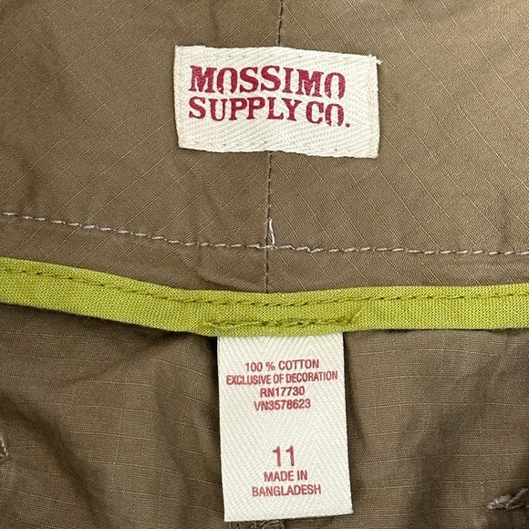 Junior’s Mossimo 11 Approx L Shorts Brown Khakis Chino Cotton Hiking Ripstop NWT - Picture 8 of 8